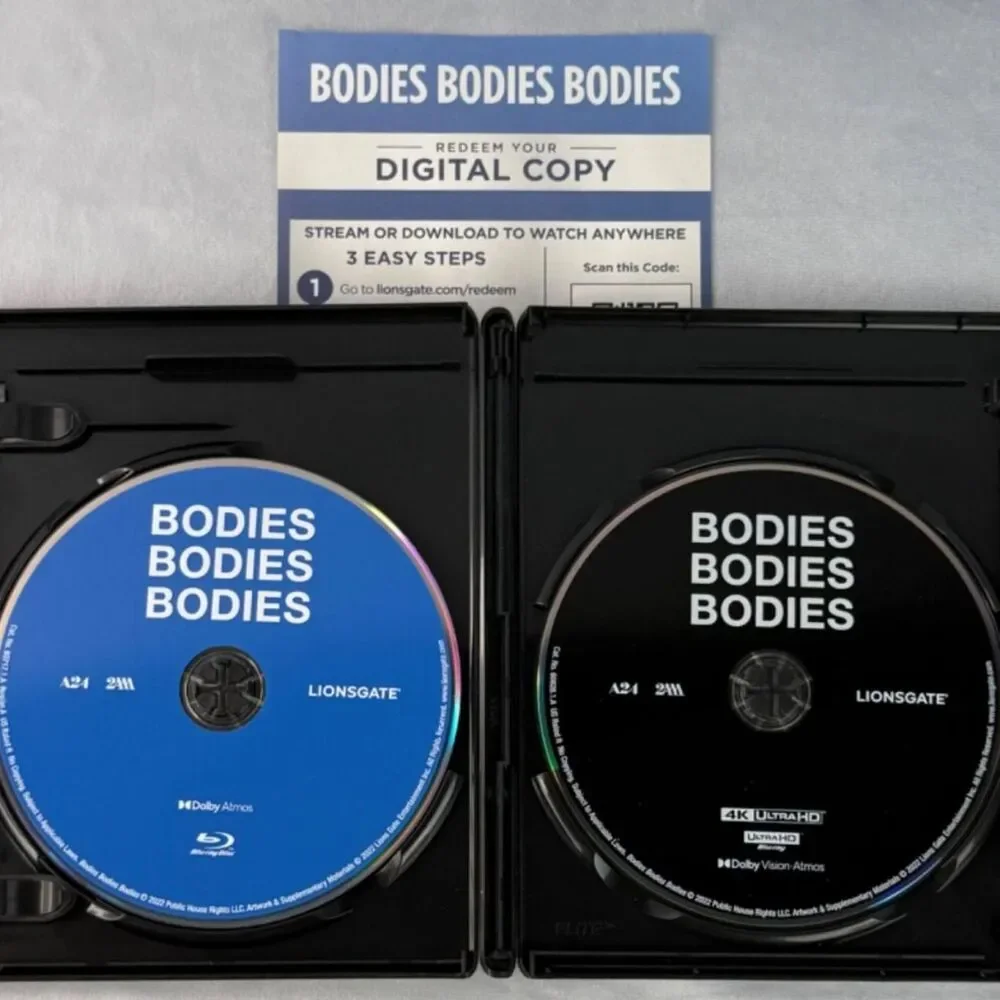 Bodies Bodies Bodies 4K Blu-ray - Rare, Out of Print A24 with RARE slipcover